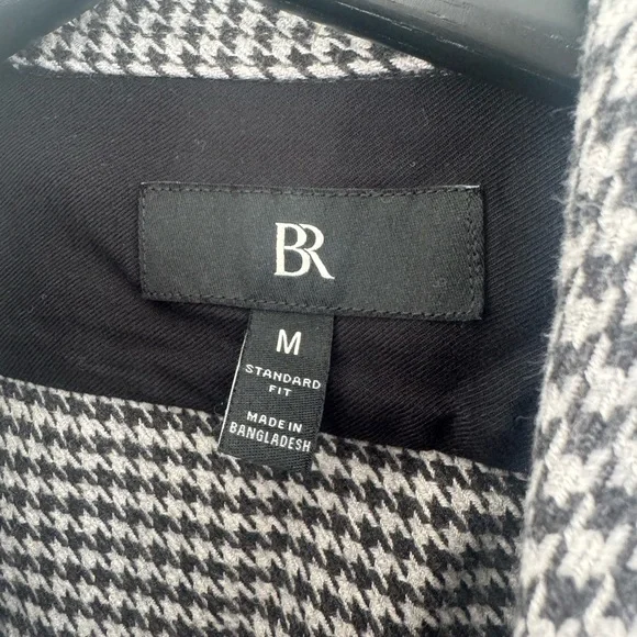 Banana Republic Men's Black and White Houndstooth Jacket